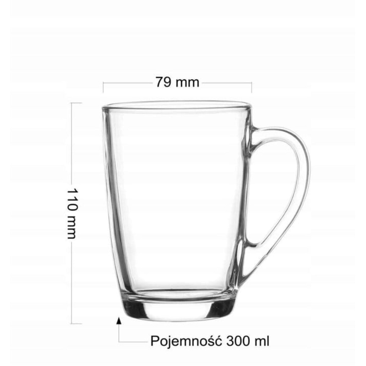6x szklanki kubki z uchem do kawy latte herbaty Ala 300ml