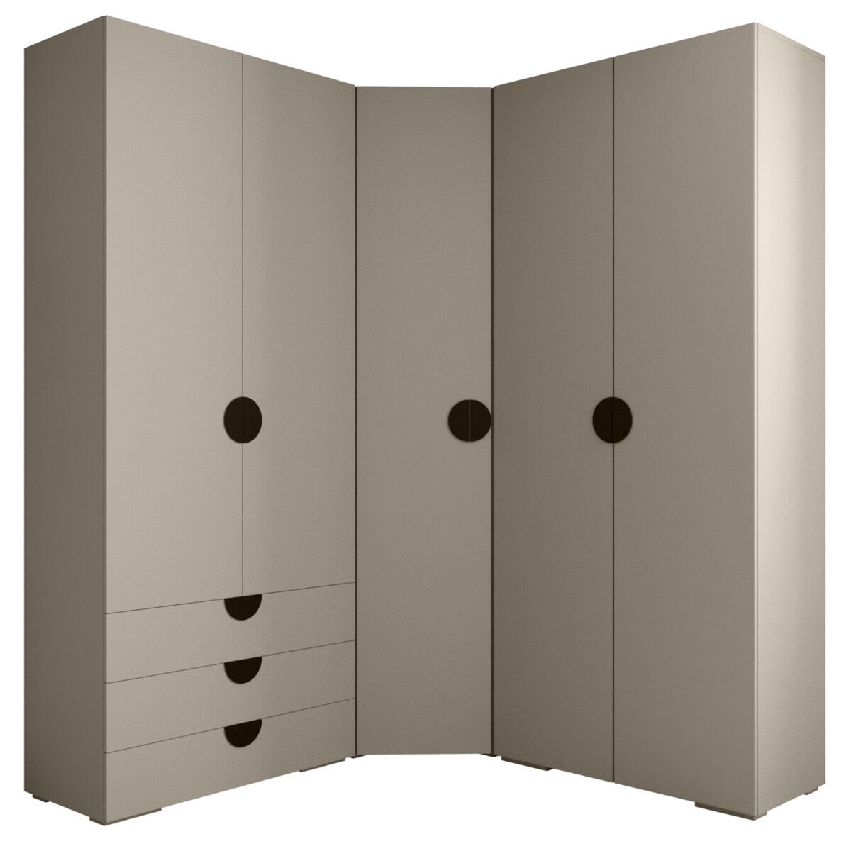 Garderoba wysoka do przedpokoju INOVA 4 Z1 kaszmir+czarny