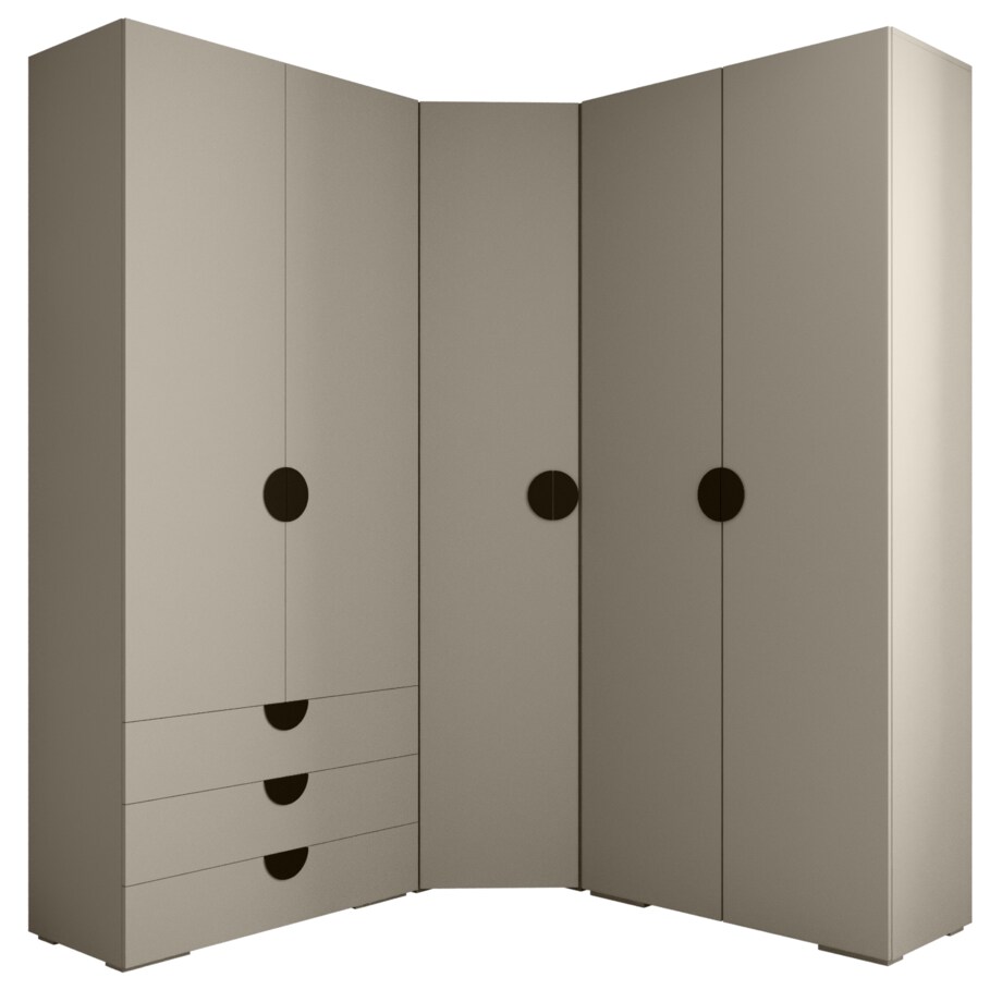 Garderoba wysoka do przedpokoju INOVA 4 Z1 kaszmir+czarny