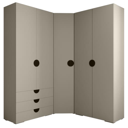 Garderoba wysoka do przedpokoju INOVA 4 Z1 kaszmir+czarny