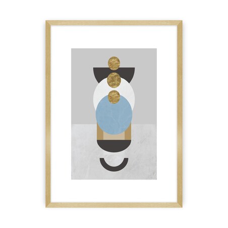 Plakat Geometric Shapes II, 70 x 100 cm, Ramka: Złota
