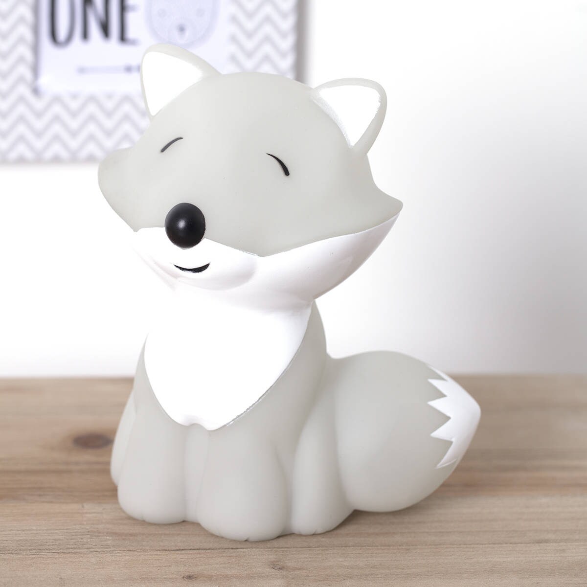 Lampka nocna dla dziecka na baterie LISEK, 17 cm