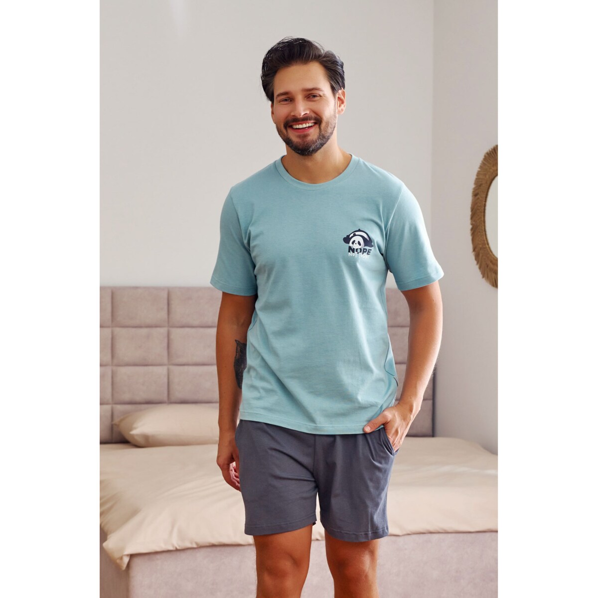 Doctor Nap Niebieska piżama męska - 2XL