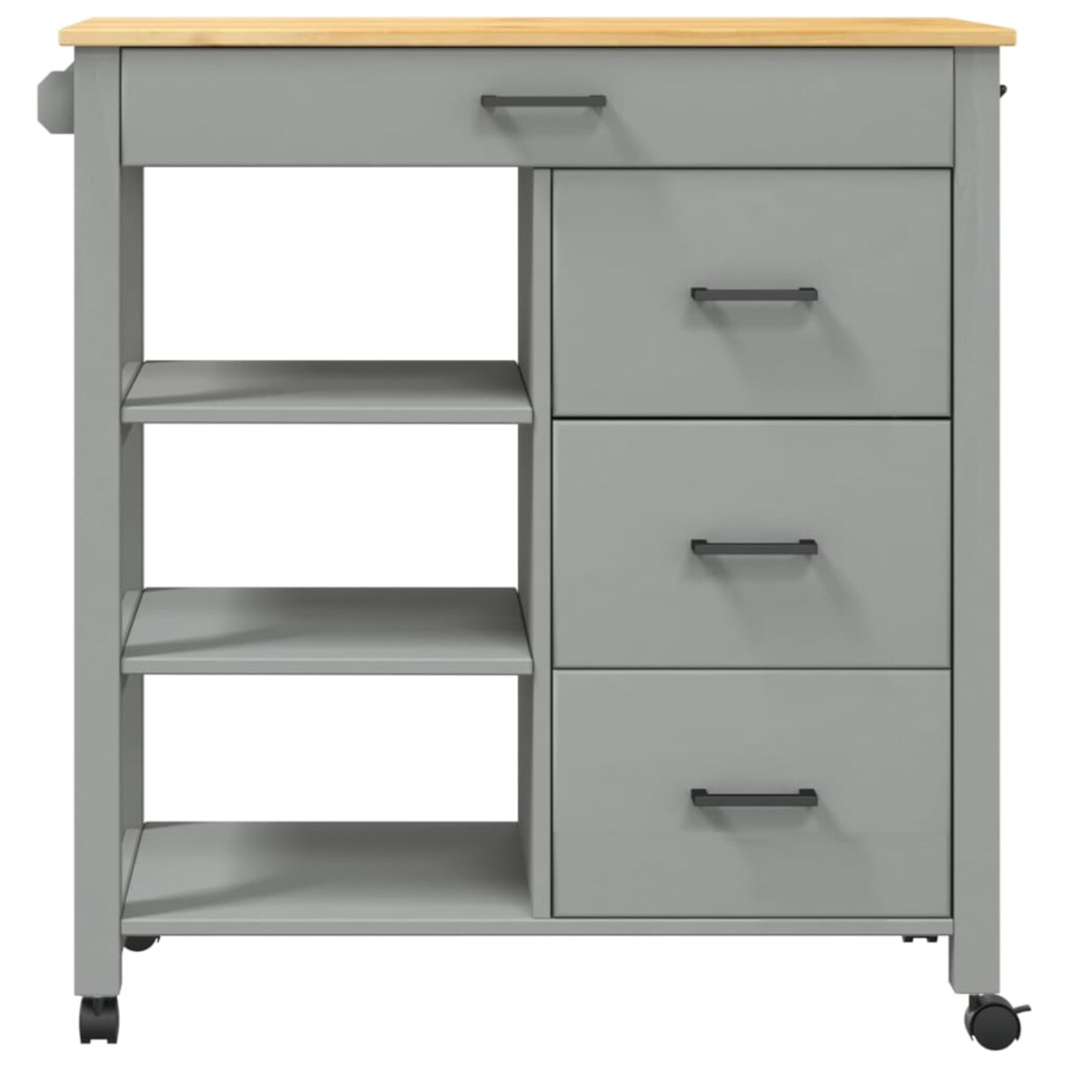 vidaXL Wózek kuchenny MONZA, 84x40x88,5 cm, lite drewno sosnowe