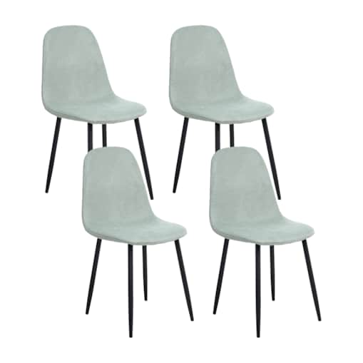 Zestaw 4 krzeseł do jadalni CRANDALL Jasnozielony