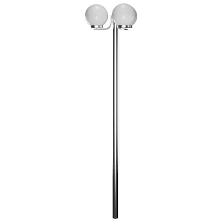 vidaXL Lampa ogrodowa na słupku, 3 kule, 220 cm