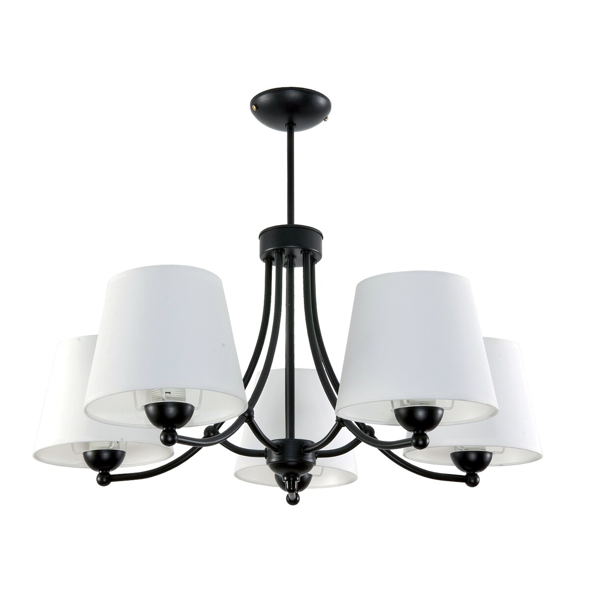 czarna lampa wisząca sufitowa 5 punktowa edylit nowoczesna