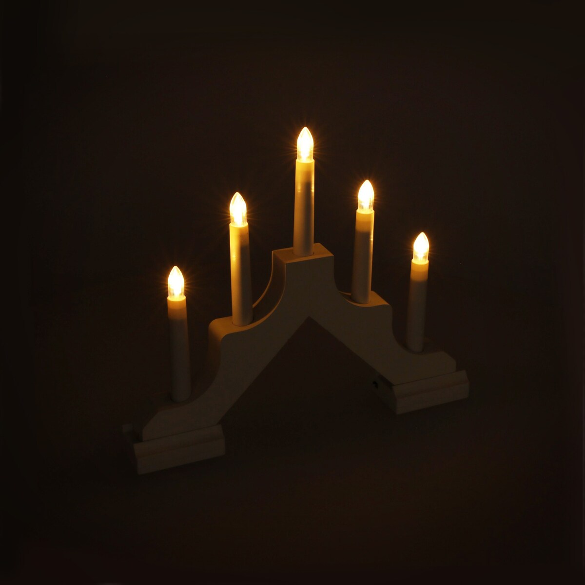 Świecznik 5 LED świąteczny LATARENKA na boże narodzenie TIMER baterie JUMI