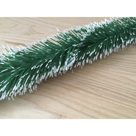 GIRLANDA CHOINKOWA biało zielona GĘSTA DUŻA na schody barierki stół łańcuch