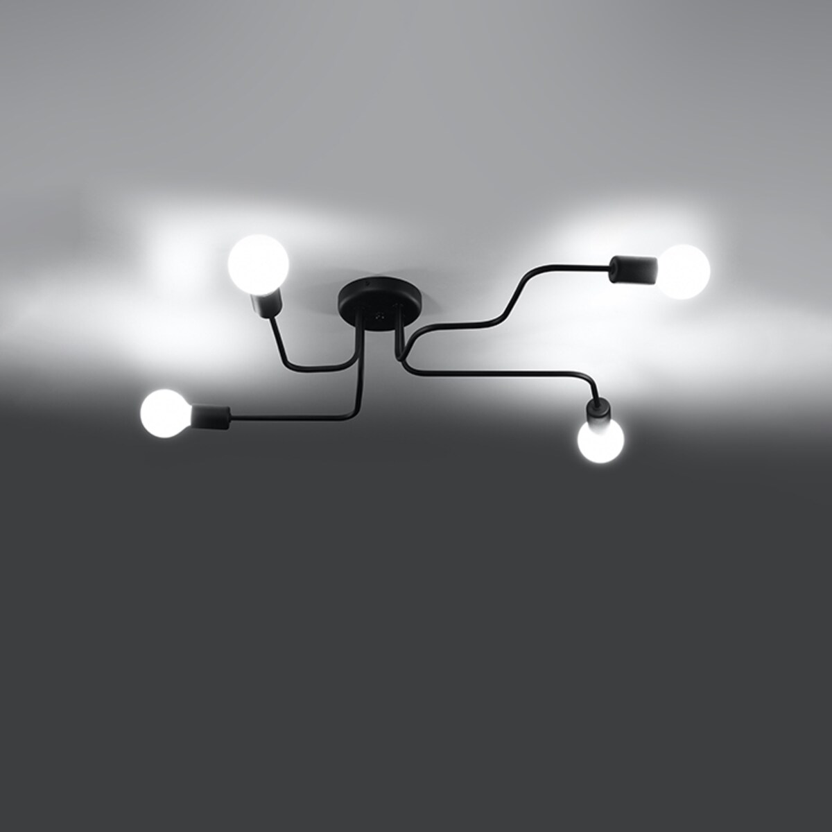 Żyrandol VECTOR 4 czarny