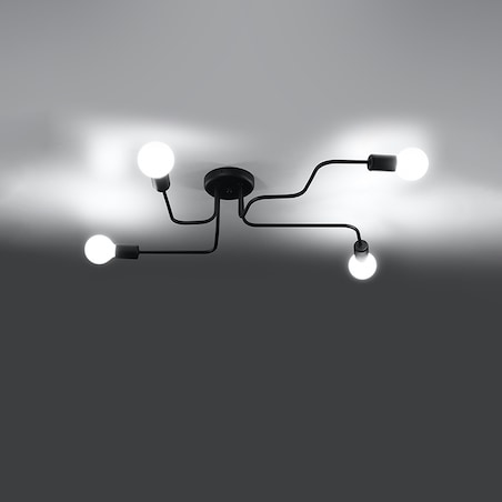 Żyrandol VECTOR 4 czarny