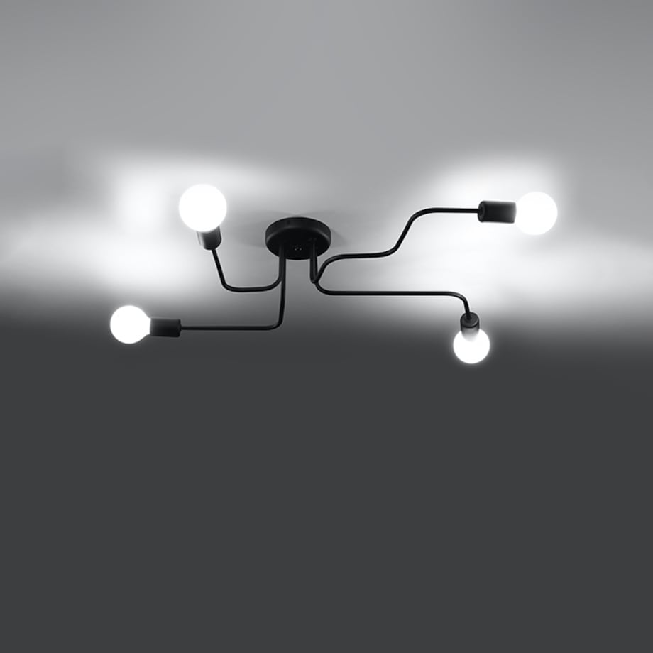 Żyrandol VECTOR 4 czarny