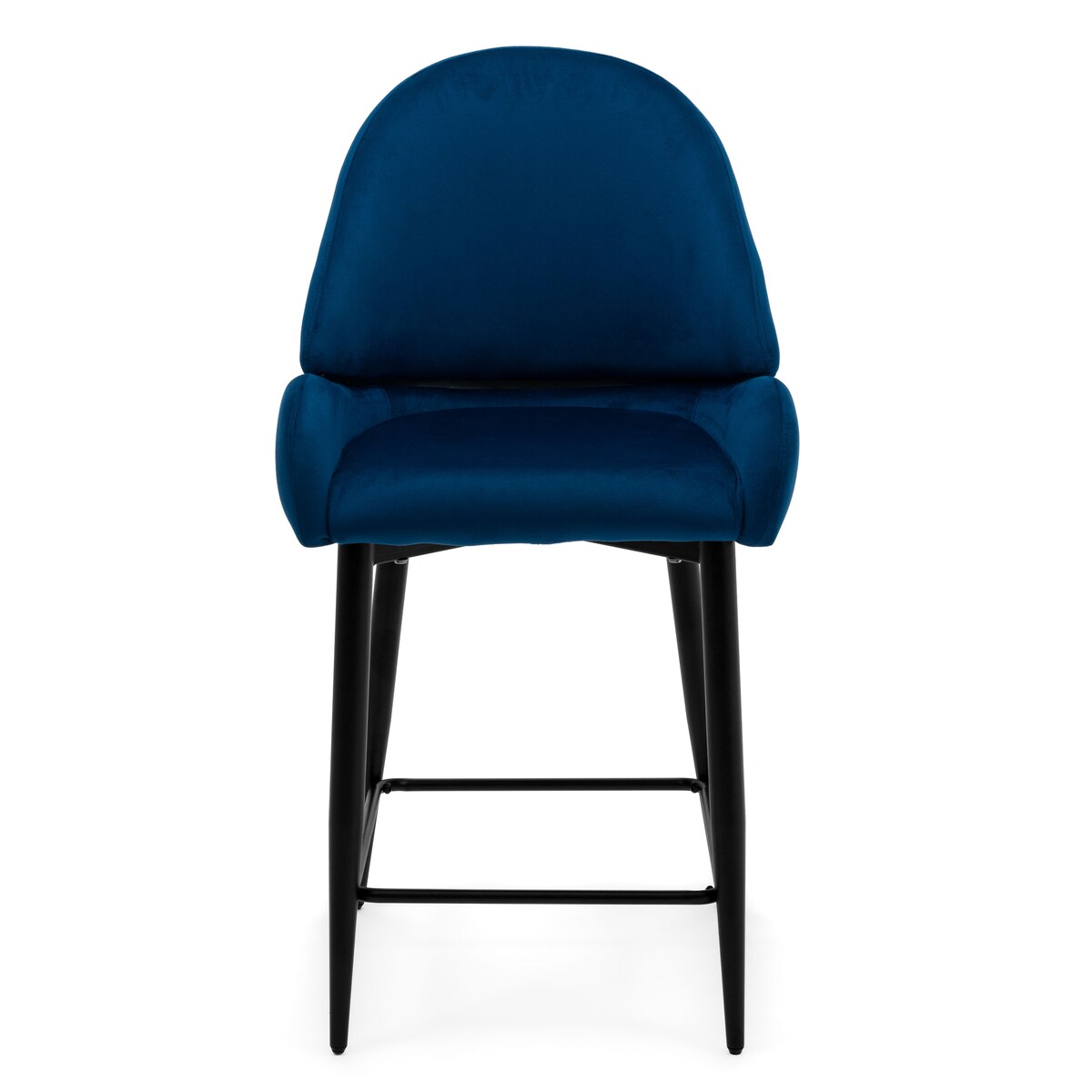 Hoker tapicerowany welurowy do salonu BERGAMO granatowy