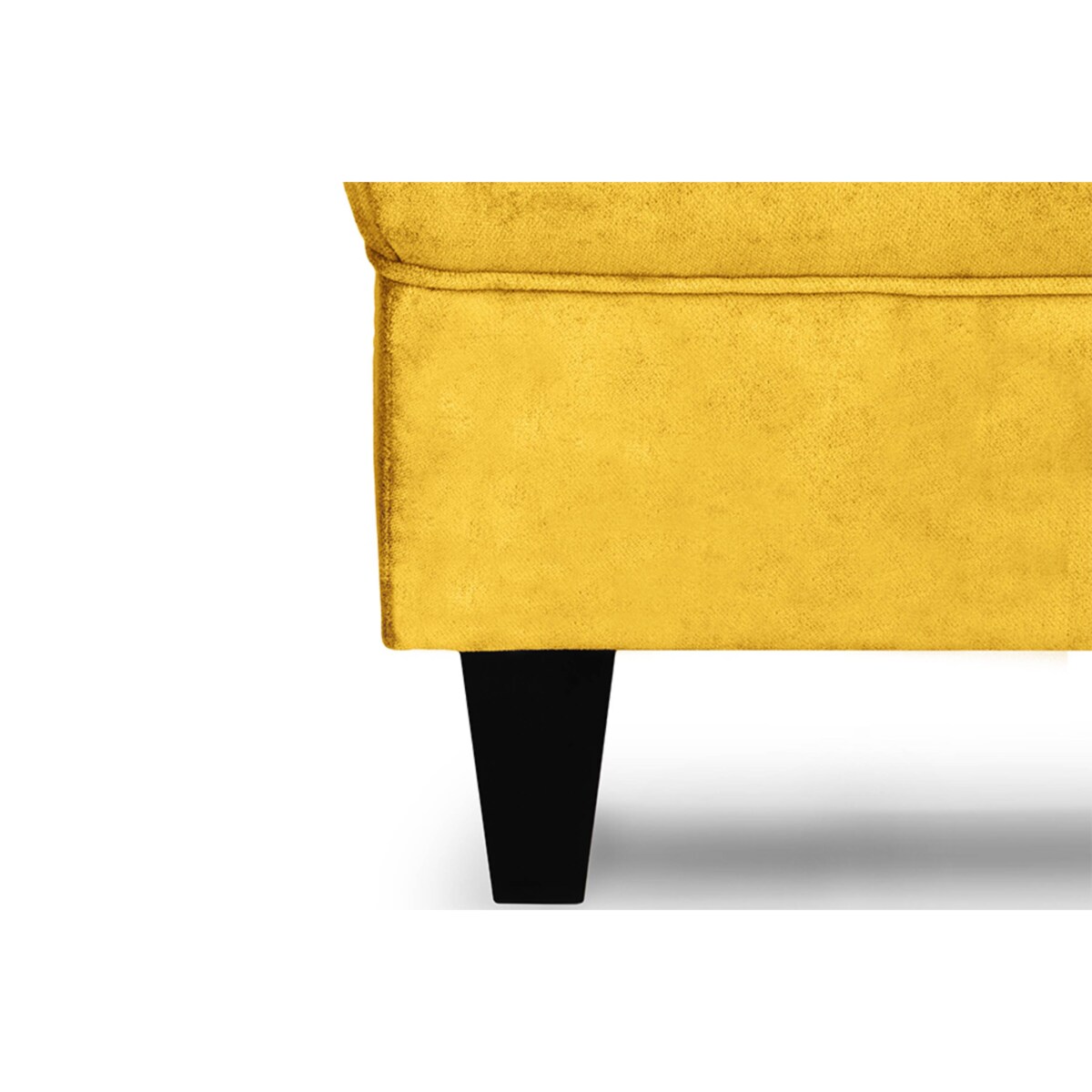 KONSIMO MILES Fotel + puf, kolor Żółty