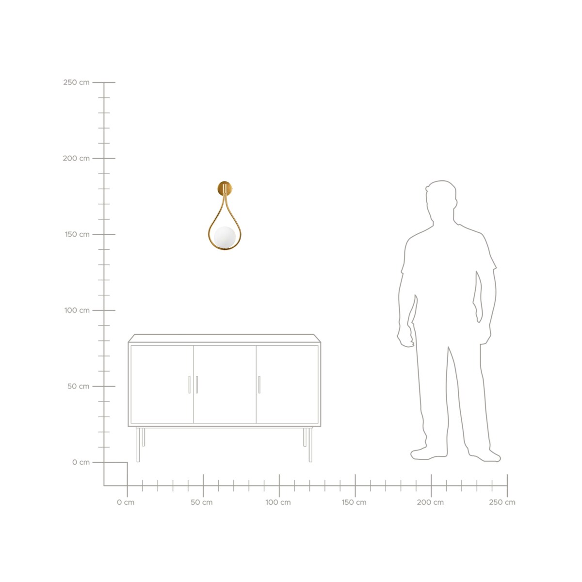 Lampa ścienna AUROUE Metal Złoty