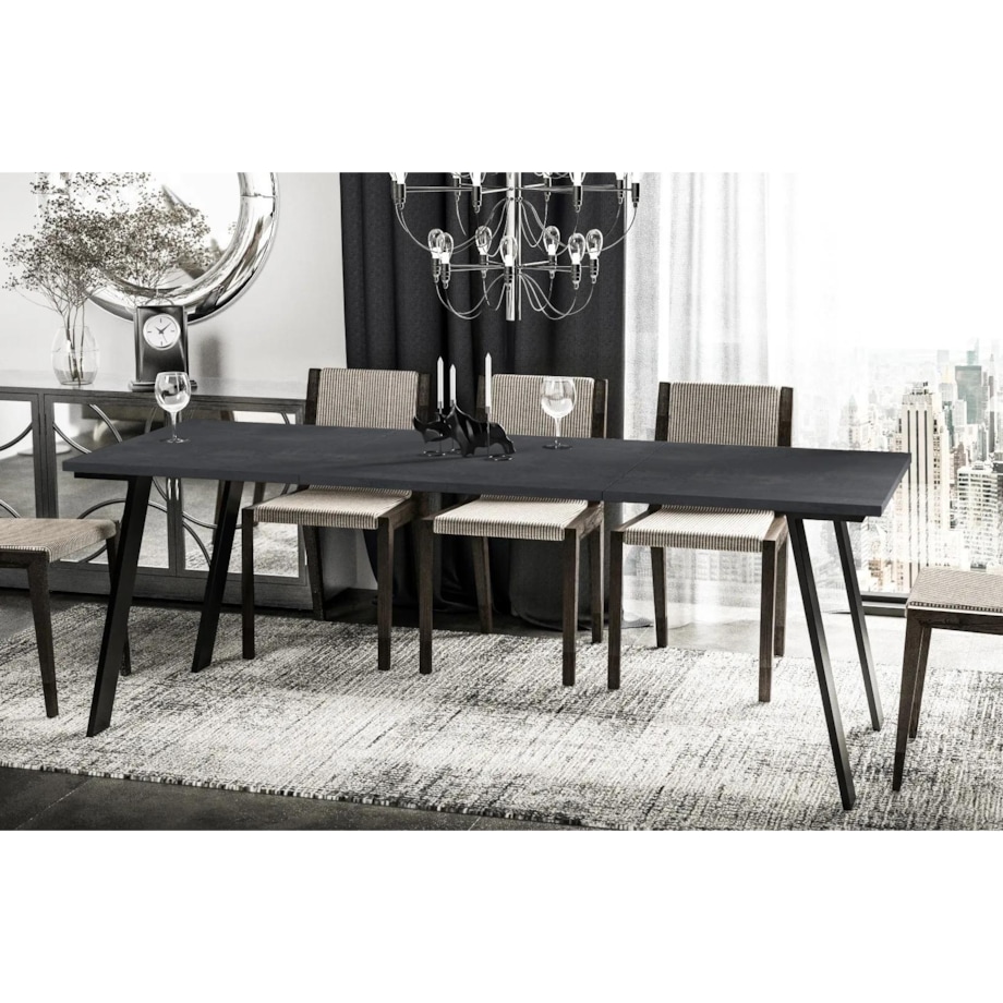 Stół rozkładany LIWIA 130(210)x80 beton ciemny