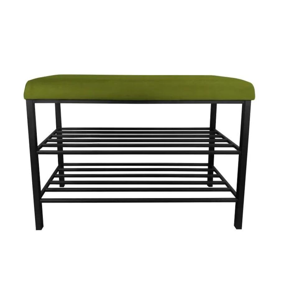 Stojak na buty z siedziskiem GAJA BL75 czarny/oliwkowy