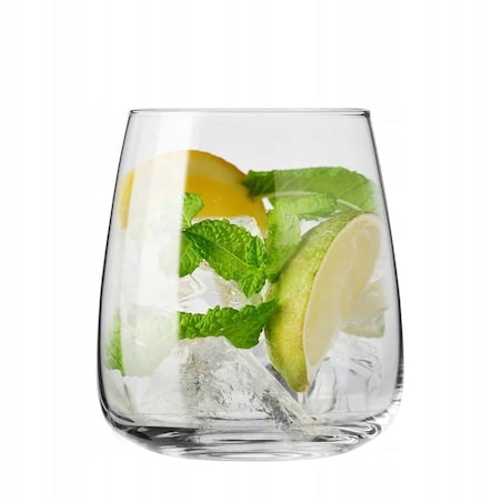 Niskie szklanki KROSNO Modern 6szt 470ml nowoczesne do napojów whisky