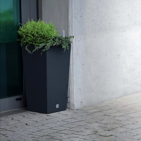 Doniczka Donica Ogrodowa Rattan Wysoka Wkład 55Cm