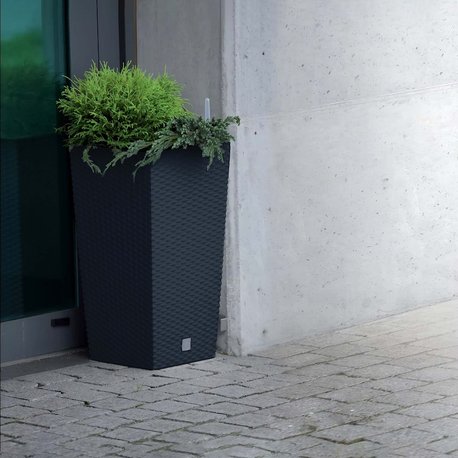 Doniczka Donica Ogrodowa Rattan Wysoka Wkład 55Cm