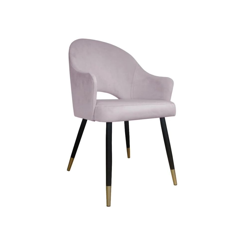 Krzesło JENISEJ VELVET GOLD jasno różowe