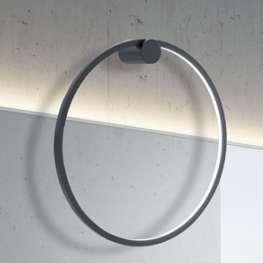 Pierścieniowy kinkiet ścienny Saturno ML8850 Milagro LED 25W 4000K IP44 czarny