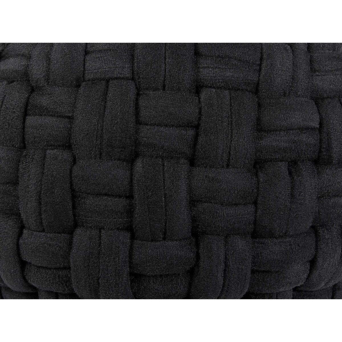 Puf welurowy 45 x 35 cm czarny HOPA