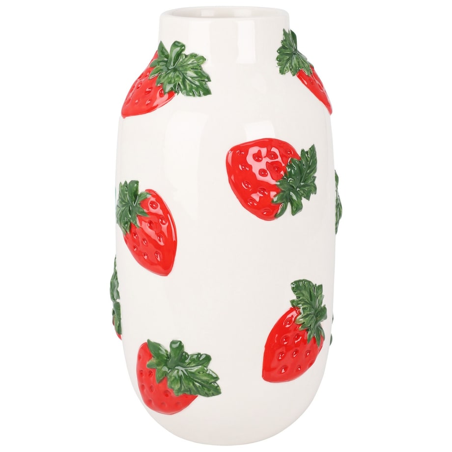 Wazon ceramiczny dolomitowy 29,5x16x16 cm AGRUMI truskawki