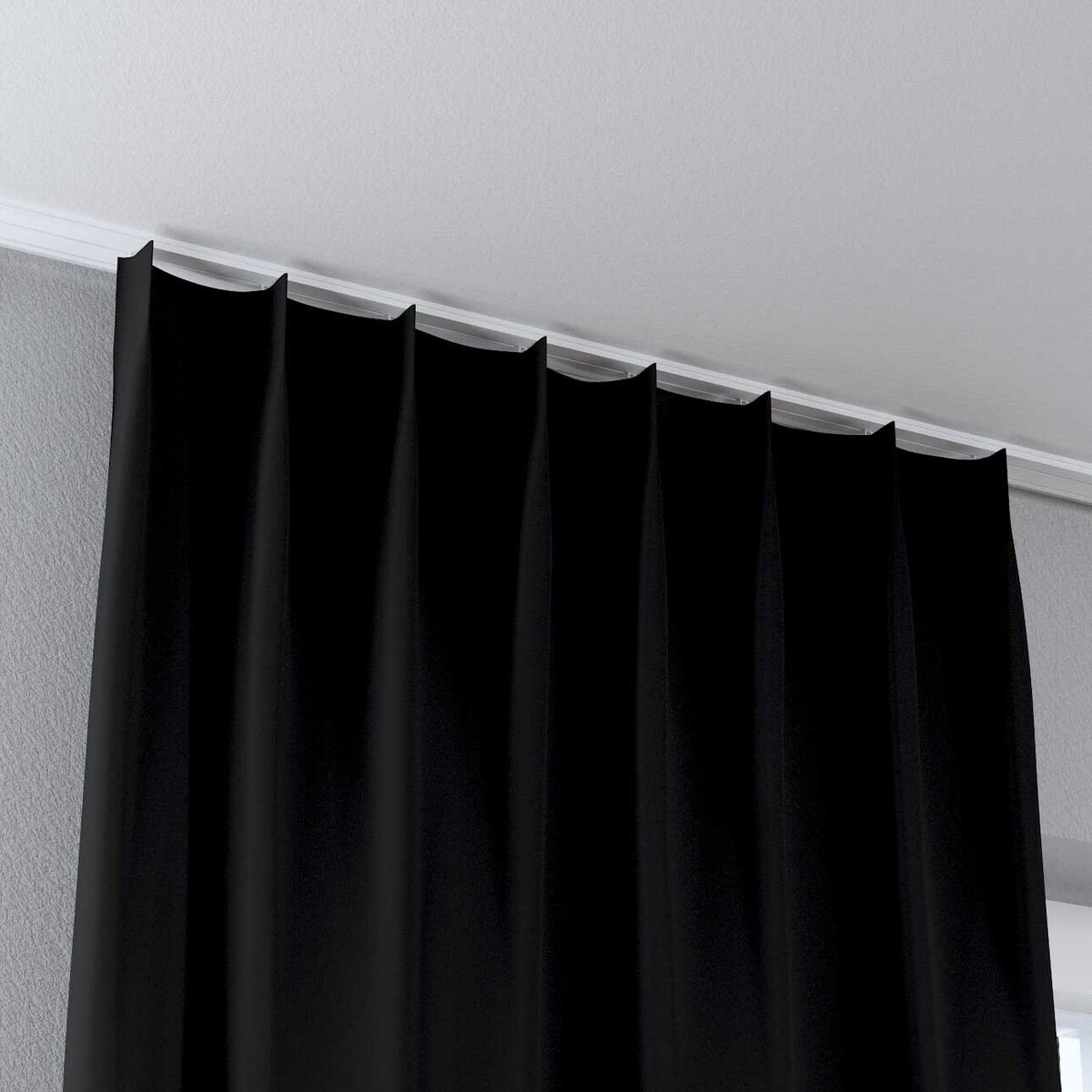 Zasłona na haczykach flex pojedynczych 130x245 czarny