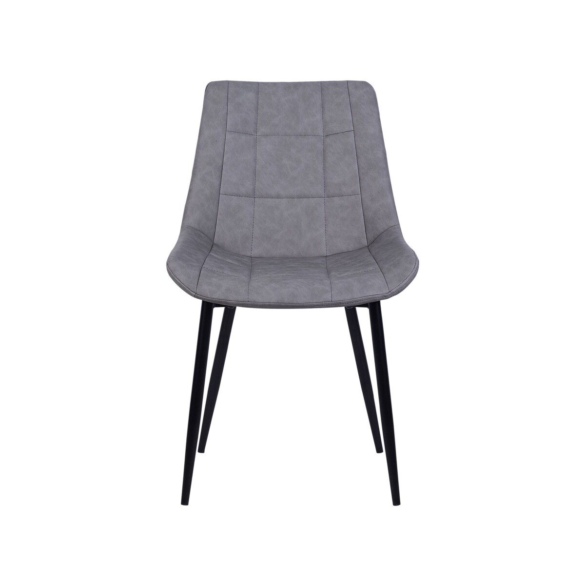 Zestaw 2 krzeseł do jadalni ekoskóra szary MELROSE