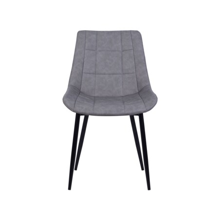 Zestaw 2 krzeseł do jadalni ekoskóra szary MELROSE