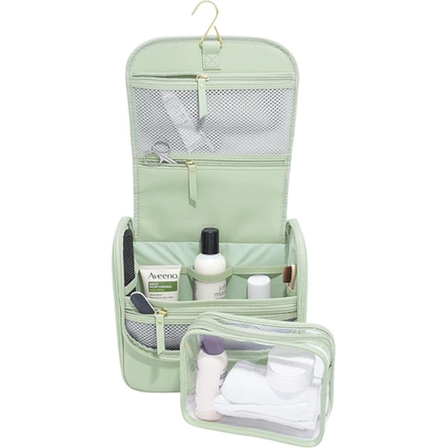 Kosmetyczka podróżna do zawieszenia Stackers zieleń szałwiowa