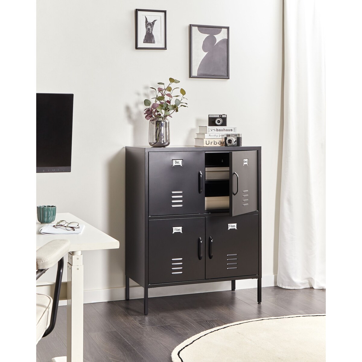 Szafka biurowa HOLBECK Metal Czarny