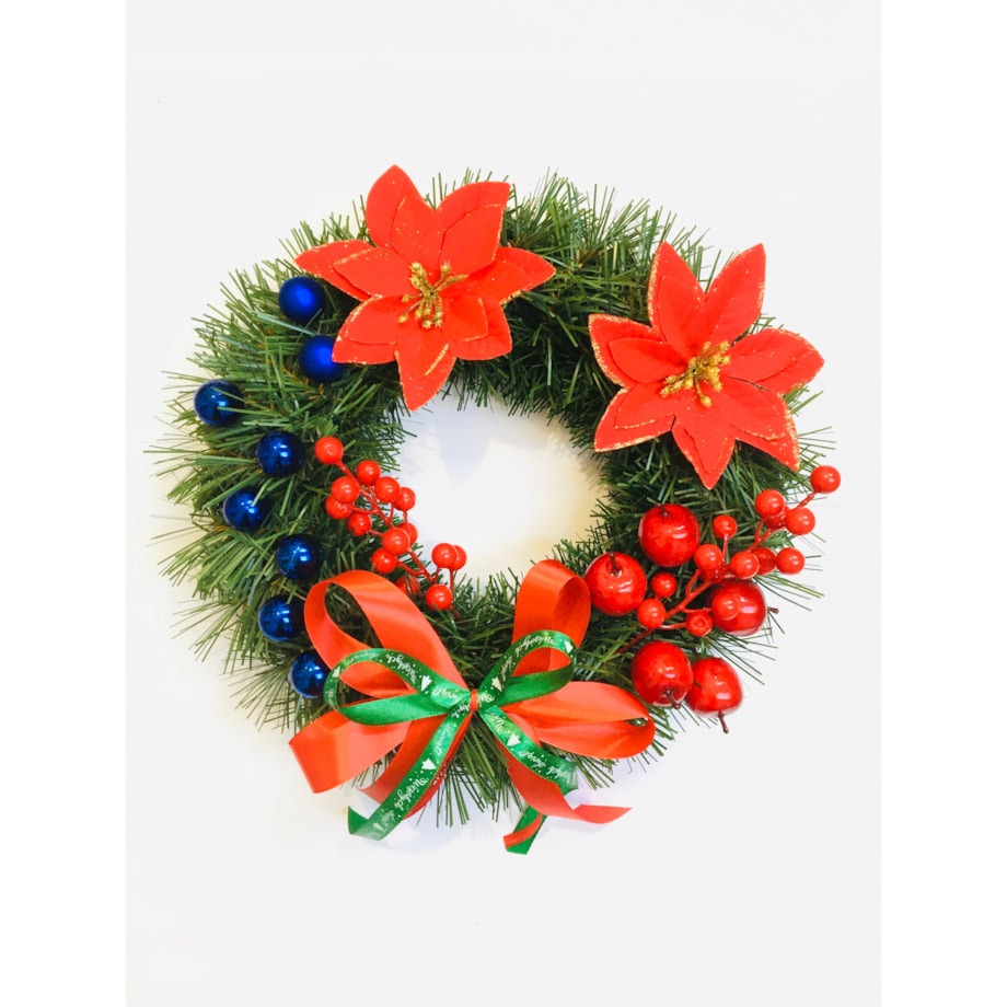 WIANEK ŚWIĄTECZNY choinka na drzwi stół gotowy gwiazda dekoracja prezent