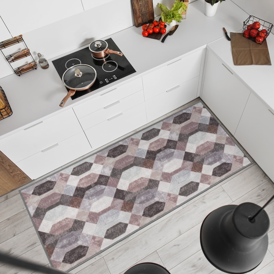 Chodnik Antypoślizgowy Vita 80x200 cm Geometryczny Wielokolorowy