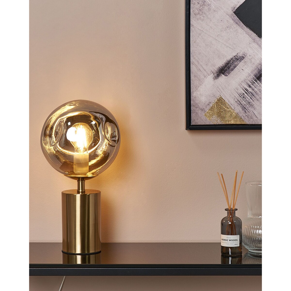 Lampa stołowa metalowa mosiężna BOYD