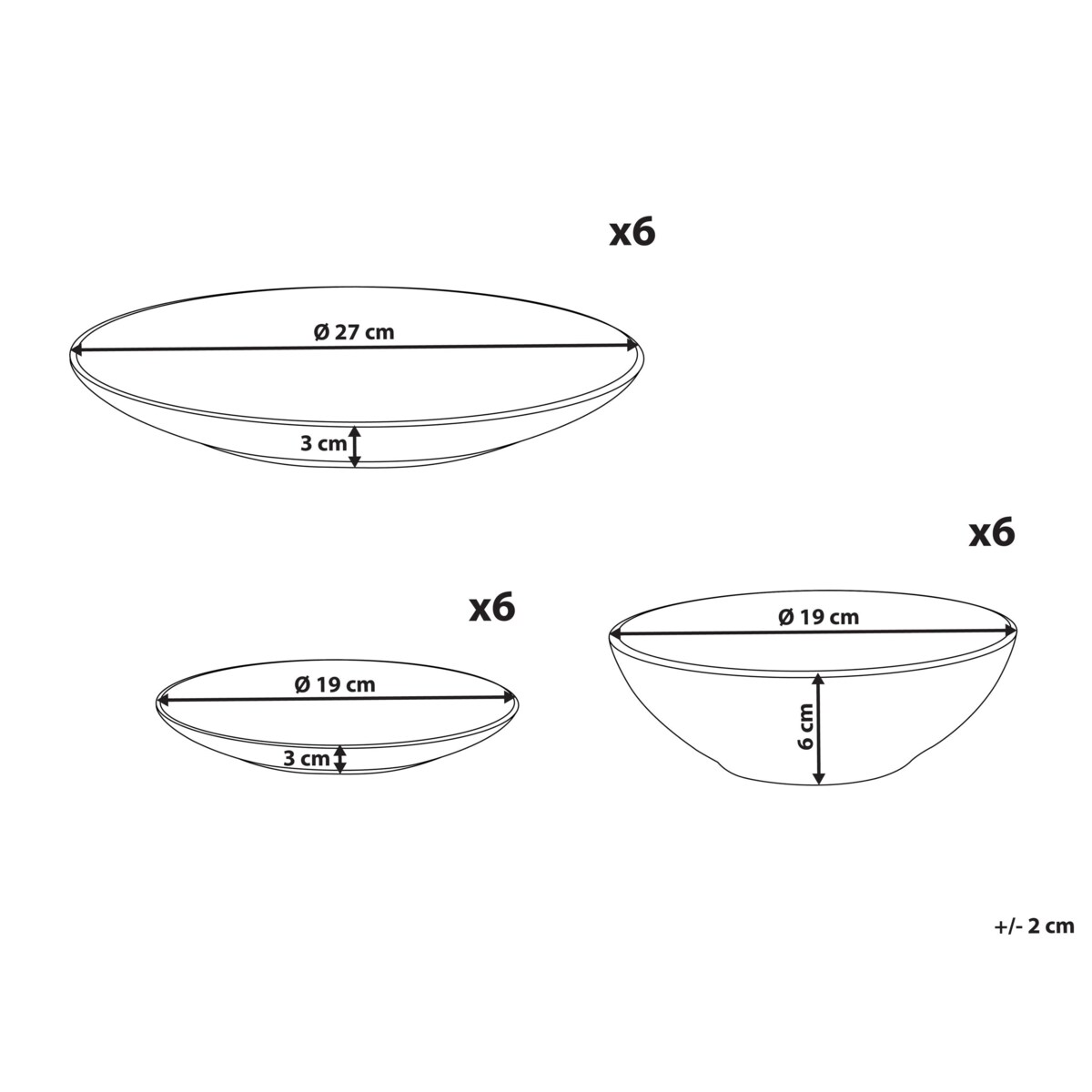 Zastawa stołowa 18-częściowa VIVANI Kamionka Niebieski
