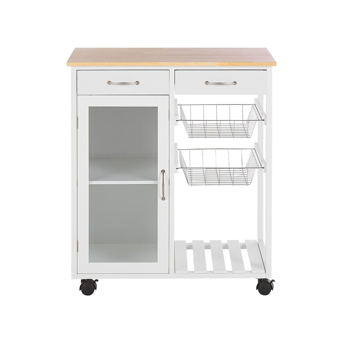 Wózek kuchenny 2 szuflady biały BOVES