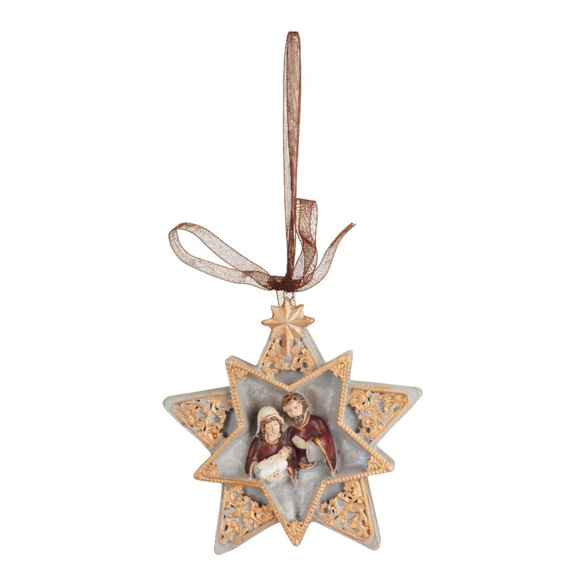 VILLA ITALIA Zawieszka gwiazda 9,5 cm HOLY FAMILY