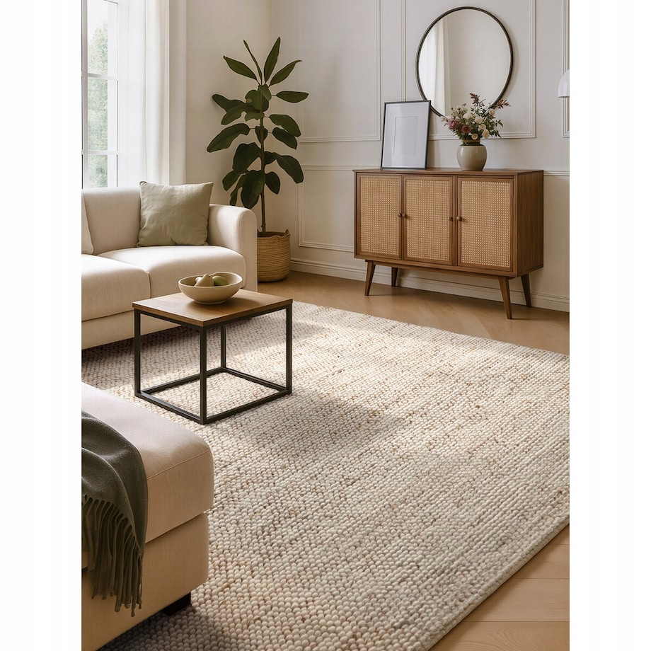 Dywan pętelkowy do salonu 160x230cm, Villeroy & BOCH kremowo beżowy