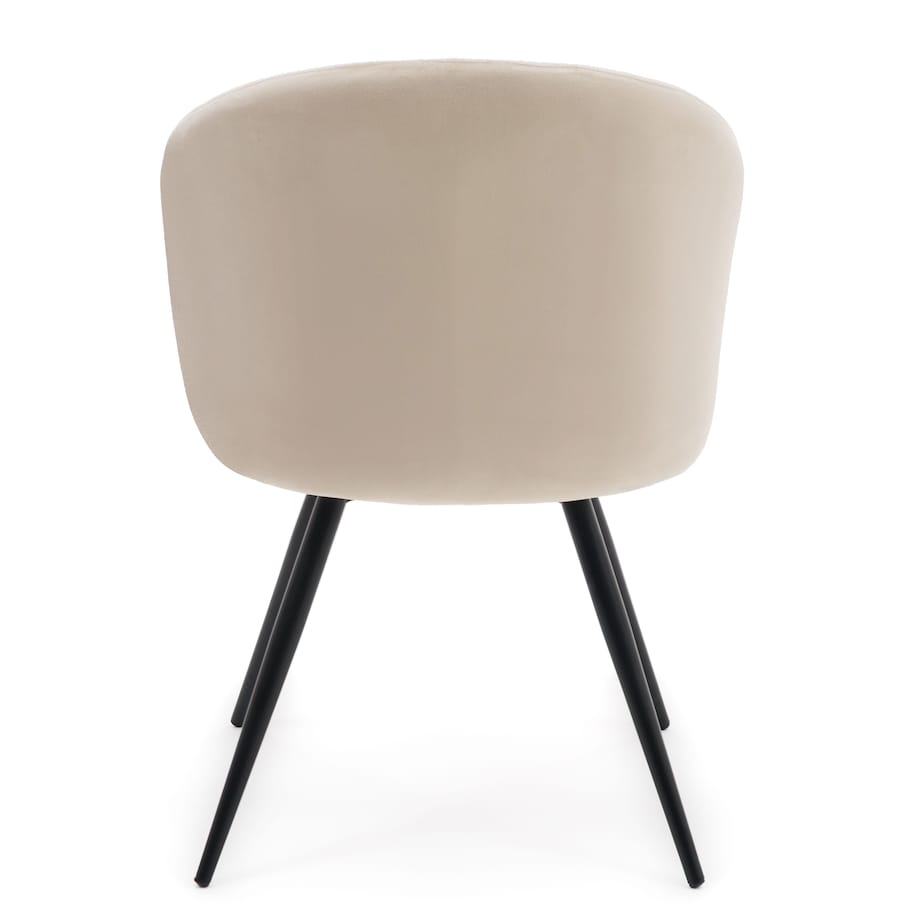 Krzesło tapicerowane obrotowe welurowe do salonu MODENA beżowe