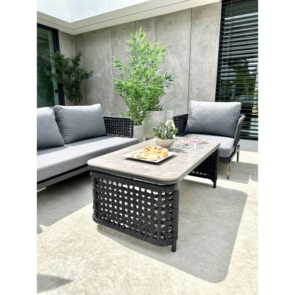 FOTEL ALUMINIOWY TIZIANO SZARY