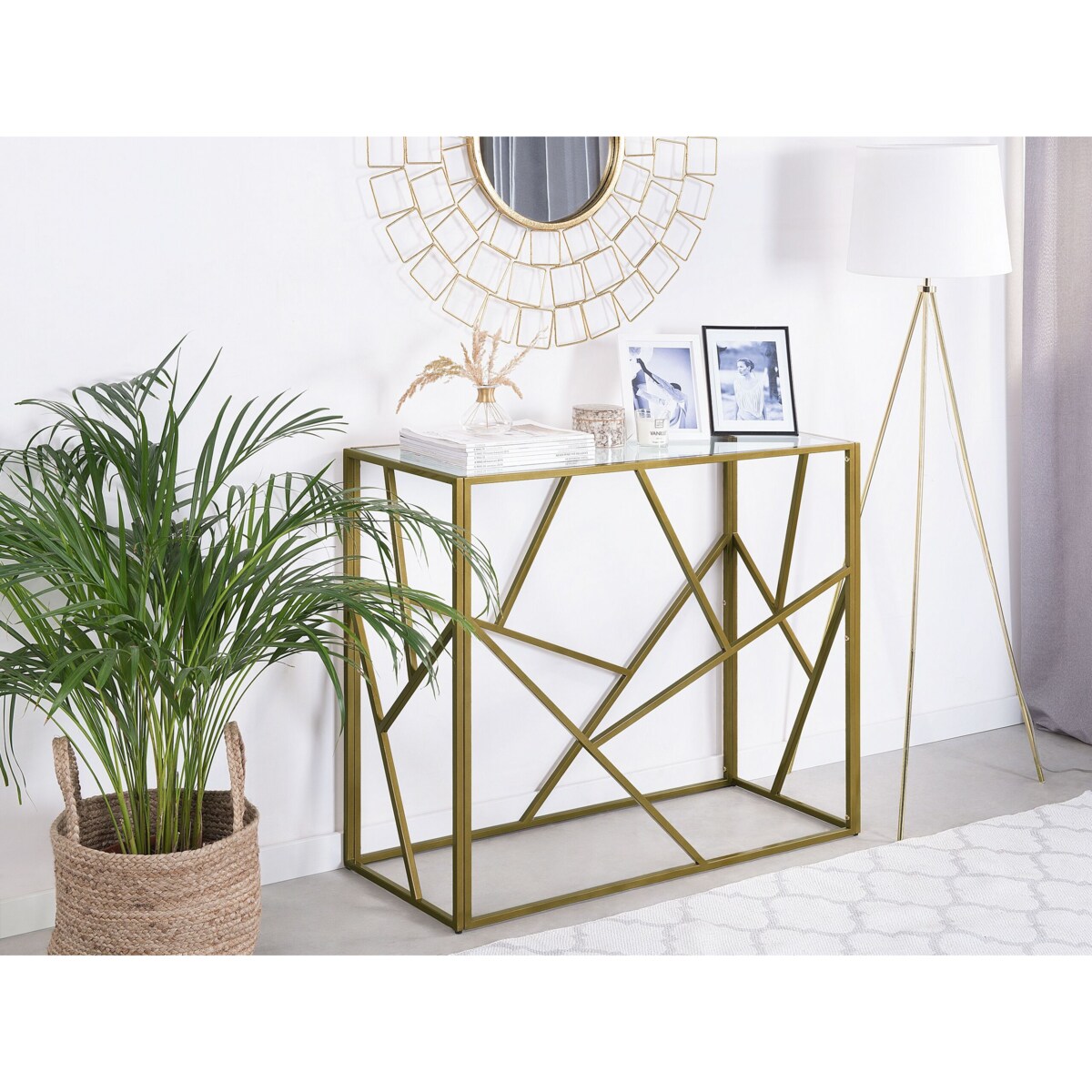 Konsola szklana złota ORLAND