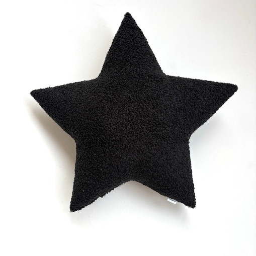 Poduszka Gwiazda boucle czarny