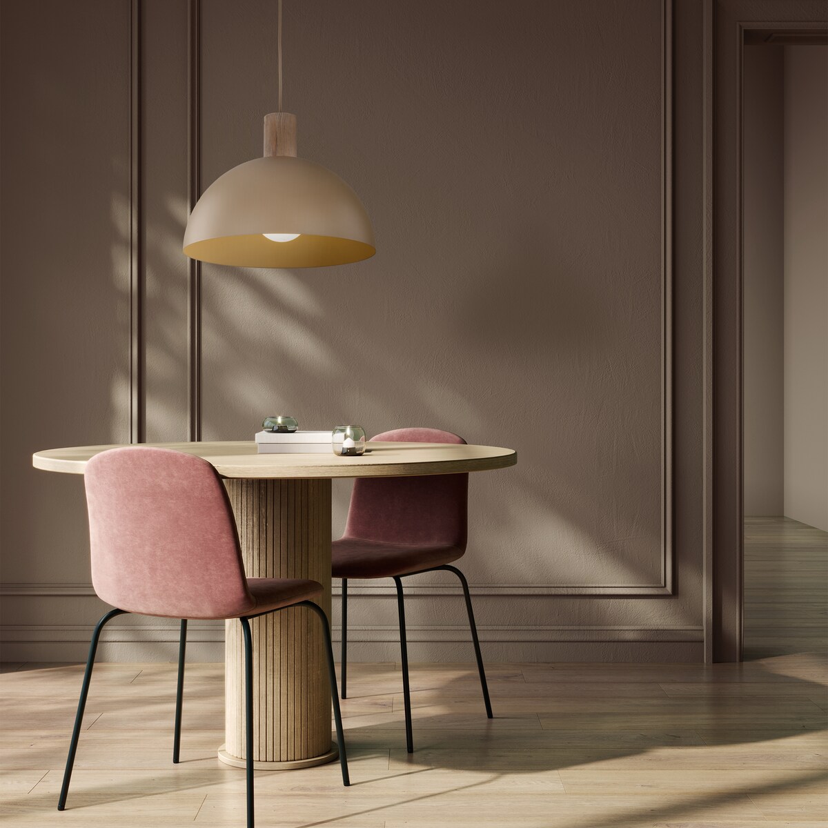 Lampa wisząca TK Lighting OSLO SABIA 11010 beżowa E27 regulowana do salonu jadalni 15W LED