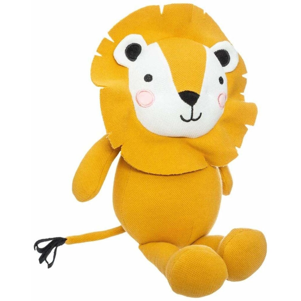 Maskotka dla dzieci LION, 41 cm, kolor musztardowy, poliester