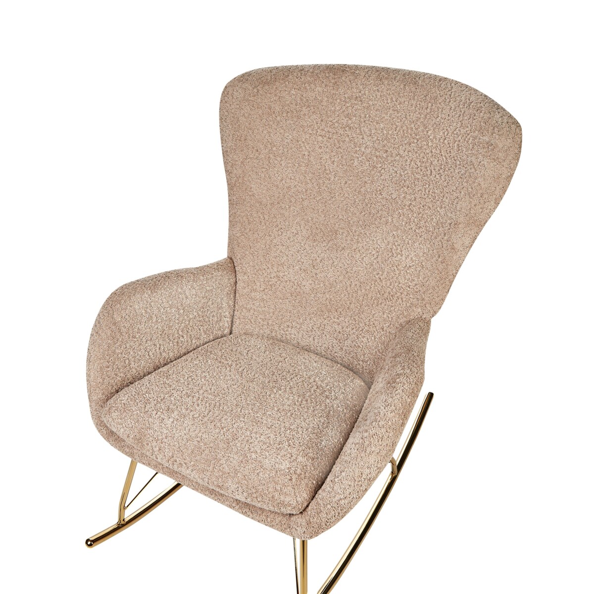 Fotel bujany boucle beżowy OULU