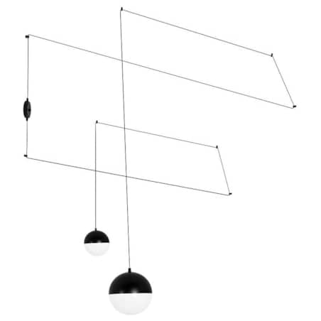 Lampa wisząca ścienna Bowl Duo MSE010100152 czarna biała