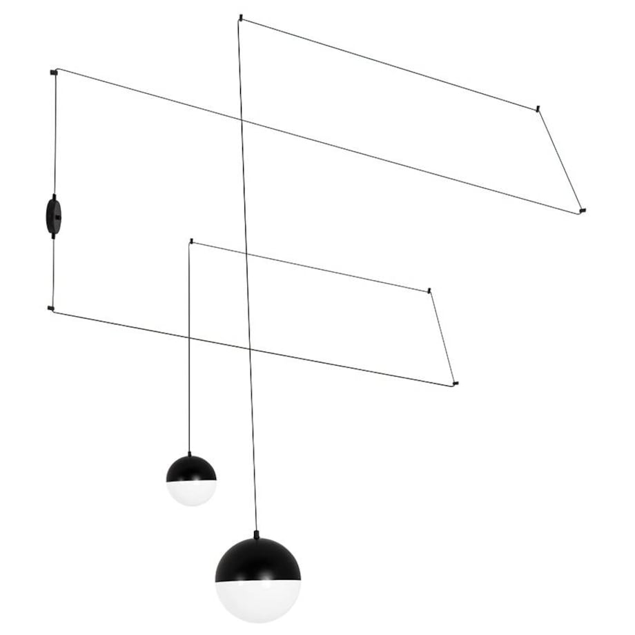 Lampa wisząca ścienna Bowl Duo MSE010100152 czarna biała