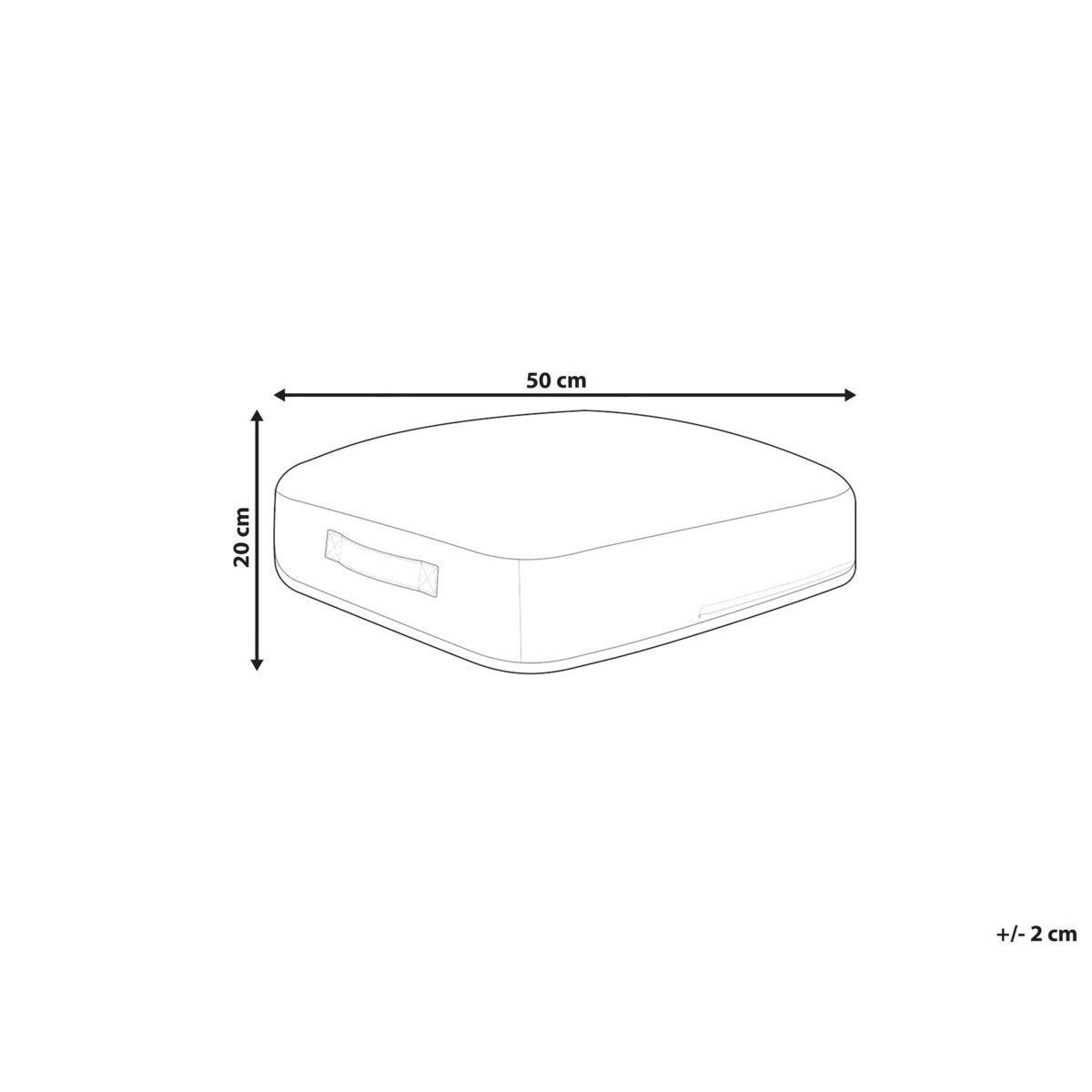 Poduszka podłogowa bawełniana 50 x 50 x 20 cm czarno-biała SETTAT